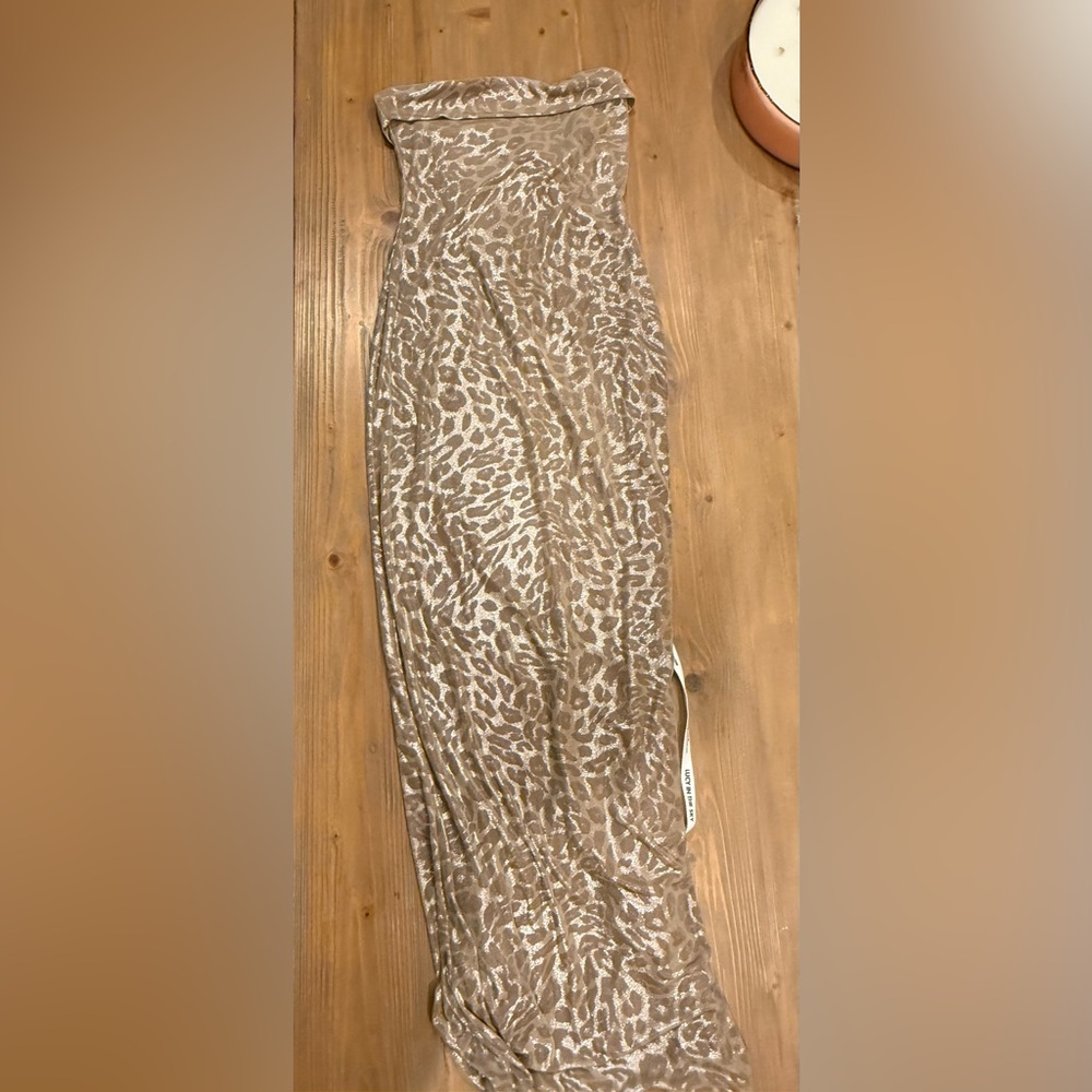 Lucy in the Sky Beige Leopard Skirt